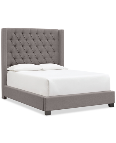 Shop Furniture Monroe Ii Upholstered California King Bed, Created For Macy's In Charcoal