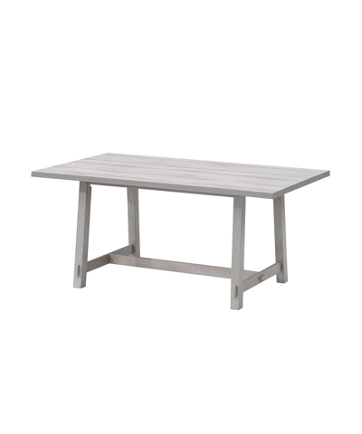 Shop Macy's Closeout! Max Meadows Laminate Trestle Rectangular Dining Table In Grey
