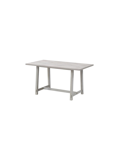 Shop Macy's Closeout! Max Meadows Laminate Counter Height Rectangular Trestle Table In Grey