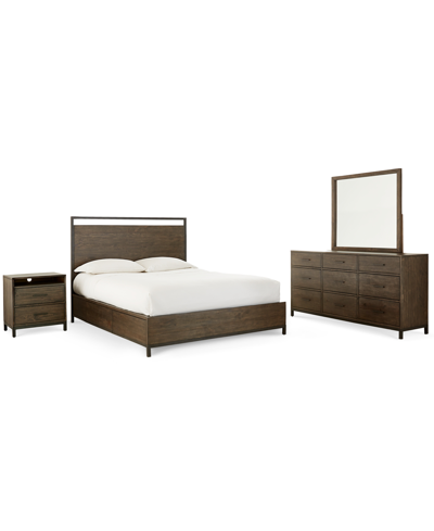Shop Furniture Gatlin 3-pc. Brown Bedroom Set, (king Storage Bed, Nightstand & Dresser), Created For Macy's