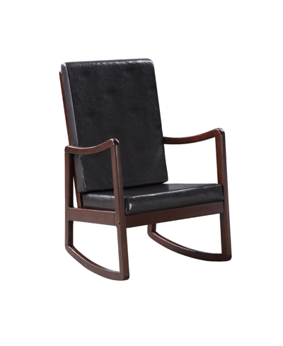 Shop Acme Furniture Raina Rocking Chair In Dark Brown Polyurethane And Espresso Fin
