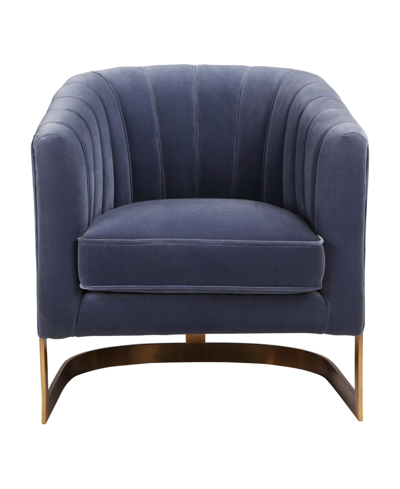 Shop Moe's Home Collection Carr Arm Chair In Dark Blue