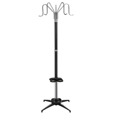 Shop Happimess Ethan Coat Rack In Black And Chrome