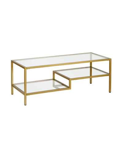 Hudson & Canal Lovett 54" Coffee Table In Brass