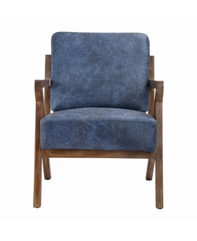 Shop Moe's Home Collection Drexel Arm Chair In Dark Blue