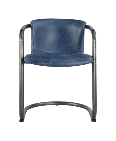 Shop Moe's Home Collection Freeman Dining Chair In Dark Blue