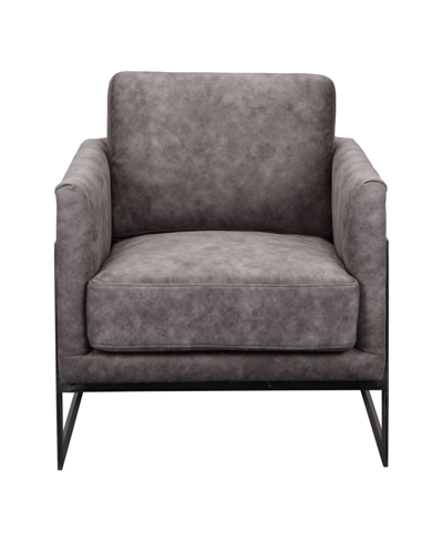 Shop Moe's Home Collection Luxe Club Chair Velvet In Dark Grey