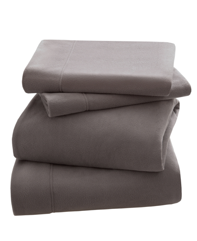 Shop Jla Home Peak Performance 3m-scotchgard Micro-fleece 4-pc. Sheet Set, Full In Grey