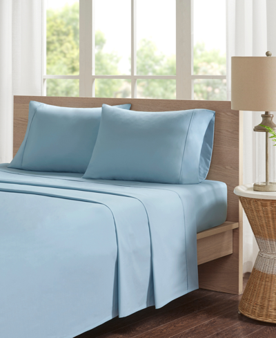 Shop Madison Park Peached Cotton Percale 4-pc. Sheet Set, California King In Teal