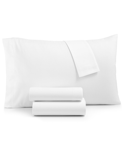 Shop Sanders Microfiber 4 Pc. Sheet Set, King, Created For Macy's In White