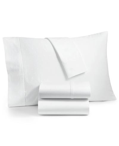 Shop Aq Textiles Bergen House Diamond Dot 100% Certified Egyptian Cotton 1000 Thread Count 4 Pc. Sheet Set, Full Bedd In White