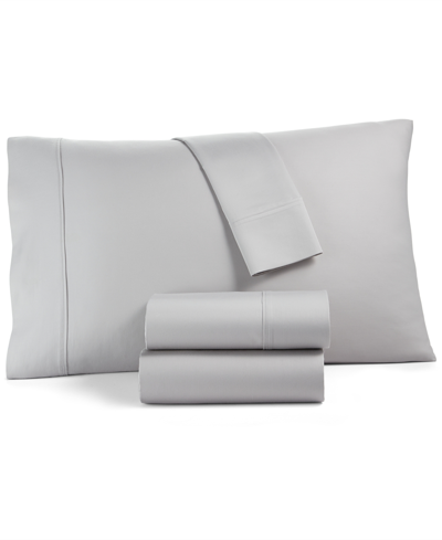 Shop Tranquil Home Willow 1200-thread Count 4-pc. California King Sheet Set, Created For Macy's In Light Grey