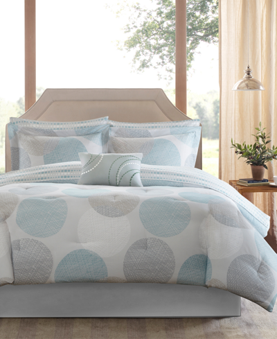 Shop Madison Park Essentials Knowles 9-pc.comforter Set, Full In Aqua