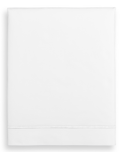 Shop Hotel Collection Closeout!  Italian Percale 100% Cotton Flat Sheet, Twin, Created For Macy's In White