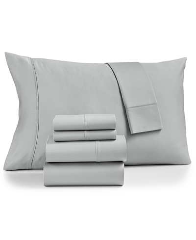 Shop Fairfield Square Collection Brookline 1400 Thread Count 6 Pc. Sheet Set, California King, Created For Macy's In Light Grey