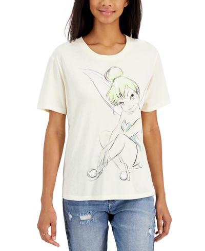 Shop Disney Juniors' Tinker Bell Graphic T-shirt In Touch Of Pink