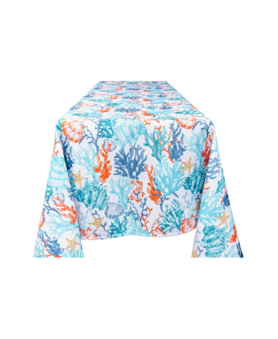 Shop Lintex Coralee Indoor Outdoor 100% Polyester Tablecloth In Coral Pattern-x