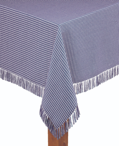 Lintex Homespun Marine 100% Cotton Tablecloth 52"x52" In Marine