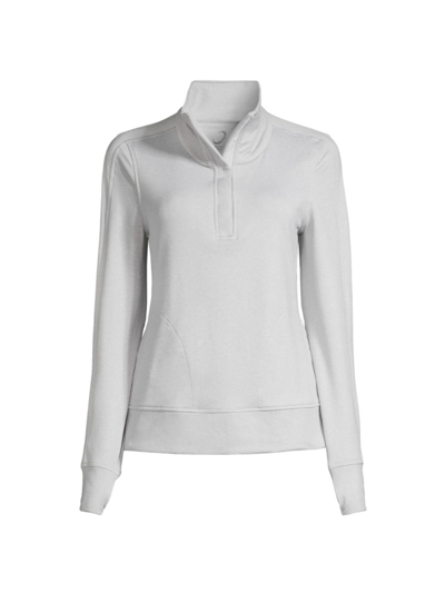 Shop Zero Restriction Women's Sutton Pullover Jacket In Silver