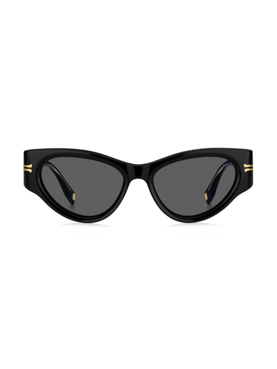 Shop Marc Jacobs Women's 53mm Cat Eye Sunglasses In Black