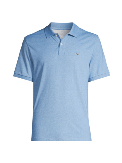Shop Vineyard Vines Men's Edgartown Piqué Polo Shirt In Tide Blue