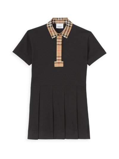 Shop Burberry Little Girl's & Girl's Sigrid Dress In Black
