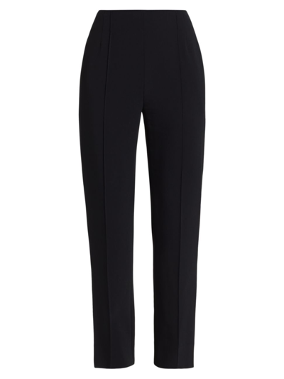 Shop Jason Wu Collection Women's Pintuck Straight-leg Pants In Black