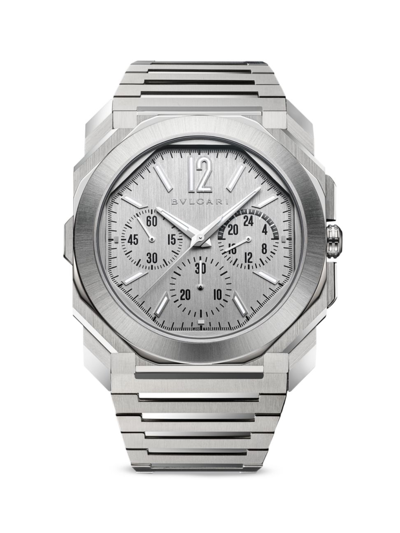 Shop Bvlgari Men's Octo Finissimo Stainless Steel Chronograph Watch