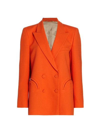 Shop Blazé Milano Women's Cool & Easy Everynight Blazer In Tangerine