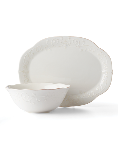 Shop Lenox French Perle Serveware Bundle, Pack Of 2 In White