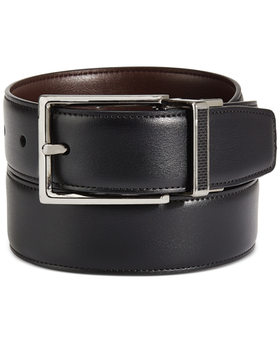 Shop Perry Ellis Portfolio Men's Reversible Belt In Black/brown