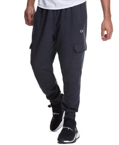 Shop Champion Men's Powerblend Cargo Jogger Pants In Army