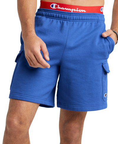 Shop Champion Men's Powerblend 8" Cargo Shorts In Oxford Gray