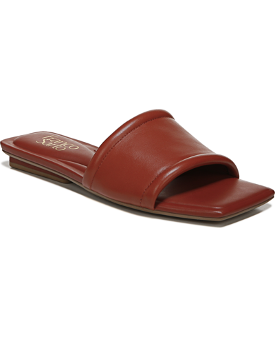 Shop Franco Sarto Caven Slide Sandals Women's Shoes In Rust Leather