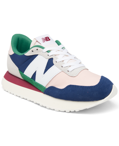 Shop New Balance Women's 237 Patchwork Casual Sneakers From Finish Line In Moon Shadow/pink Haze