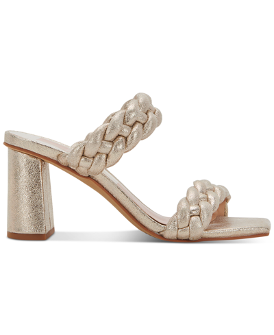 Shop Dolce Vita Women's Paily Braided Two-band City Sandals Women's Shoes In Light Gold Metallic