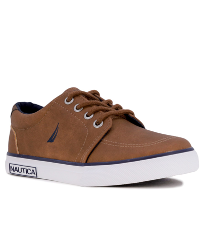 Nautica Little Boys Lace Up Vulcanized Sneaker In Tan