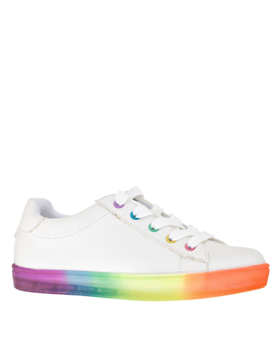 Shop Nina Big Girls Forrest Sneakers In White Smooth