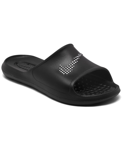 Shop Nike Men's Victori One Shadow Slide Sandals From Finish Line In Black/white