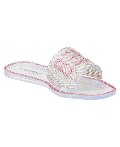 Shop Bebe Big Girls Casual Jelly Slide Sandals In Pink