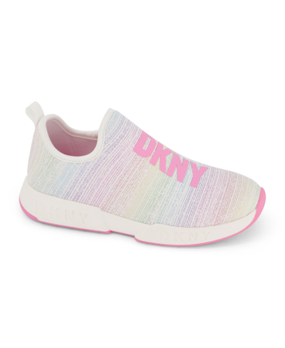 Shop Dkny Big Girls Slip On Sneakers In White