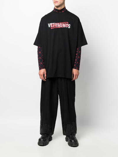 Vetements Confidential Logo Oversized T-shirt In Black | ModeSens