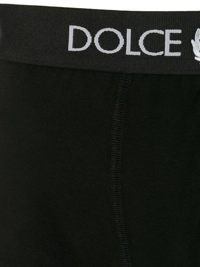 Shop Dolce & Gabbana Sport Crest Boxers In Black