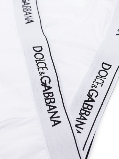 Shop Dolce & Gabbana Bi-pack Slip Brando In White