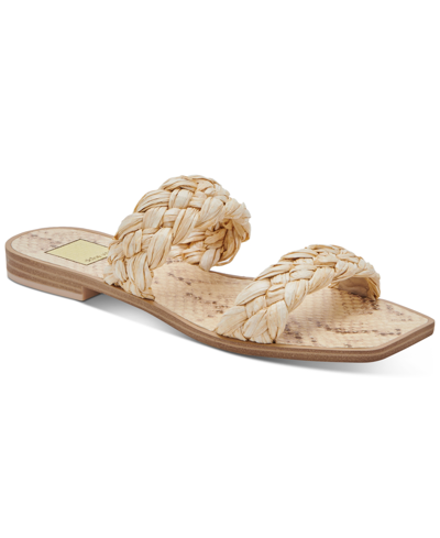 Shop Dolce Vita Women's Indy Braided Flat Sandals Women's Shoes In Natural Raffia