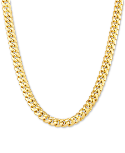 Shop Italian Gold Miami Cuban Link 24" Chain Necklace (6mm) In 10k Gold In Yellow Gold