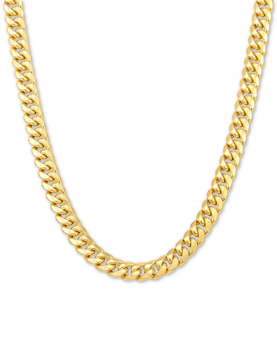 Italian Gold Miami Cuban Link Chain Necklace 6mm 18 26 In 10k Yellow Gold Or 10k White Gold