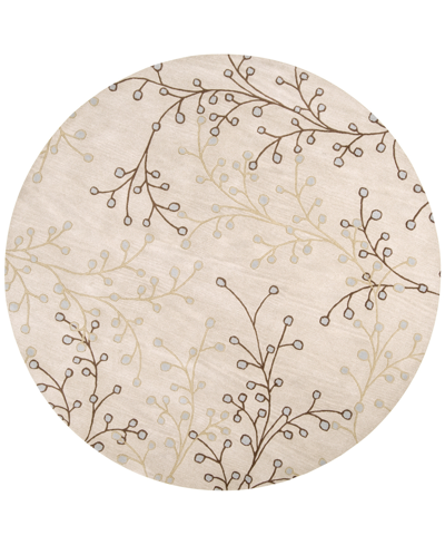 Surya Athena Ath-5008 Taupe 4' Round Area Rug In Taupe