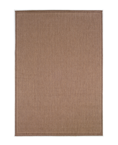 Shop Couristan Closeout!  Recife Saddle Stitch Machine-washable Cocoa/natural 2'3" X 7'10" Indoor/outdoor  In No Color