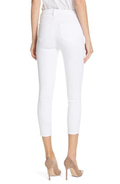 Shop L Agence High Waist Skinny Ankle Jeans In Blanc
